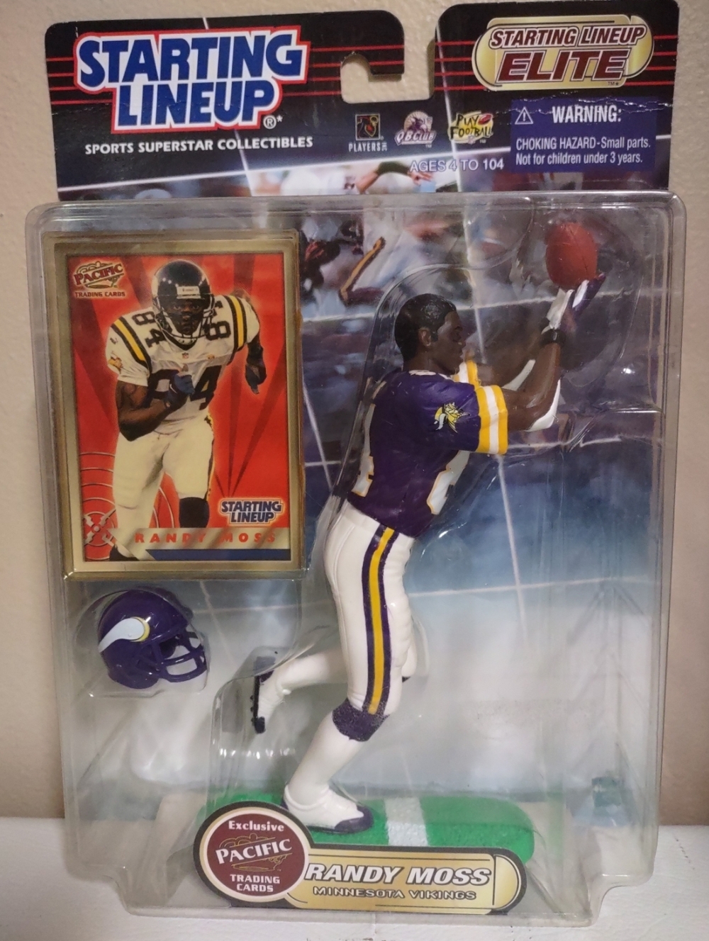 Randy Moss 2000 Starting Lineup Elite + Pacific Trading Card Brand NIB